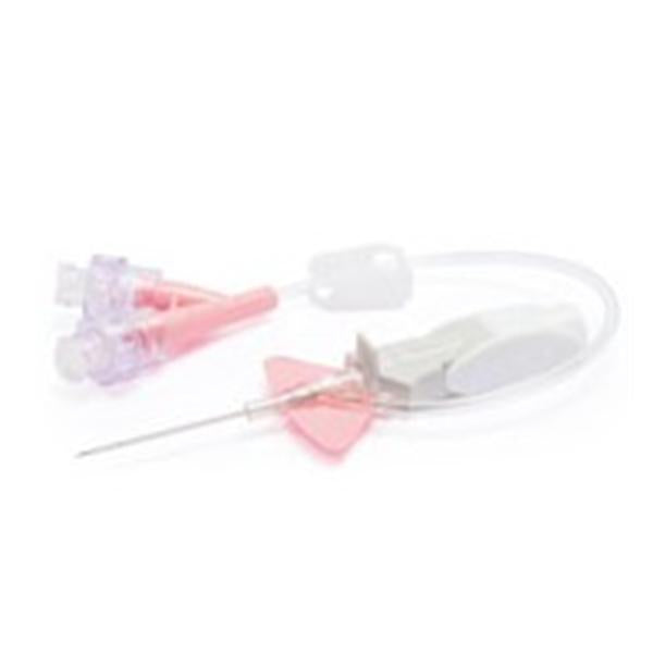 Catheter IV Nexiva Shielded Closed End Dual Port W/ Wings Yellow 24gx9/16